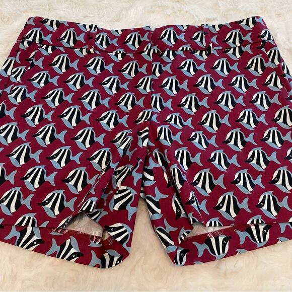 Ann Taylor Chino Purple Fish Signature 5” Inseam Shorts Size 4 Women - Picture 3 of 12